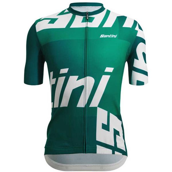 Santini Karma Logo Korte Mouwen Fietsshirt Groen S Man