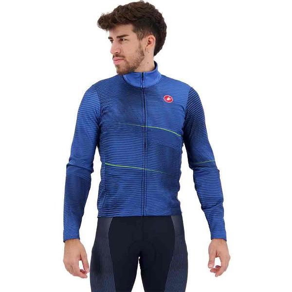 Castelli Raffica Jersey Met Lange Mouwen Blauw XL Man