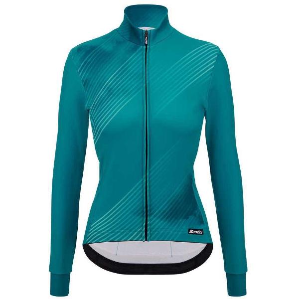 Santini Pure Dye Jersey Met Lange Mouwen Groen S Vrouw