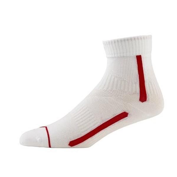 SEALSKINZ Road Aero Ankle Sock White Red