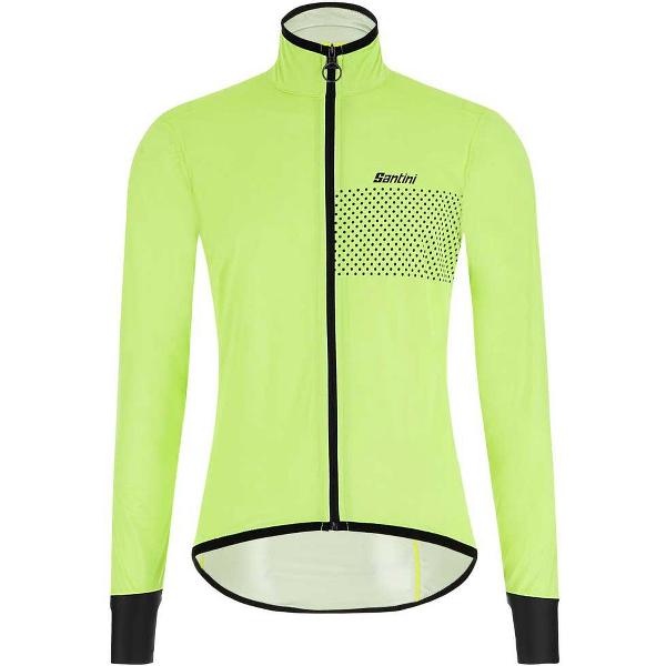 Santini Regenjack Opvouwbaar Heren Lime - Guard Nimbus Pocketable Rainshell Fluo Green - S