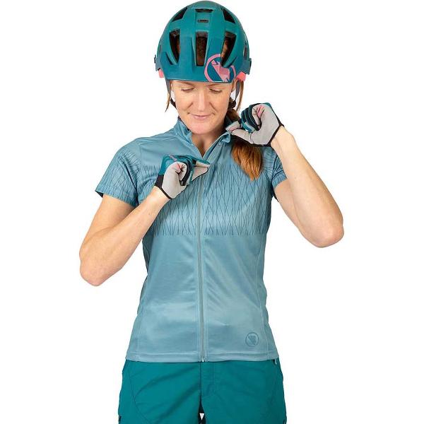 Endura Hummvee Ray Jersey Met Korte Mouwen Blauw XL Vrouw