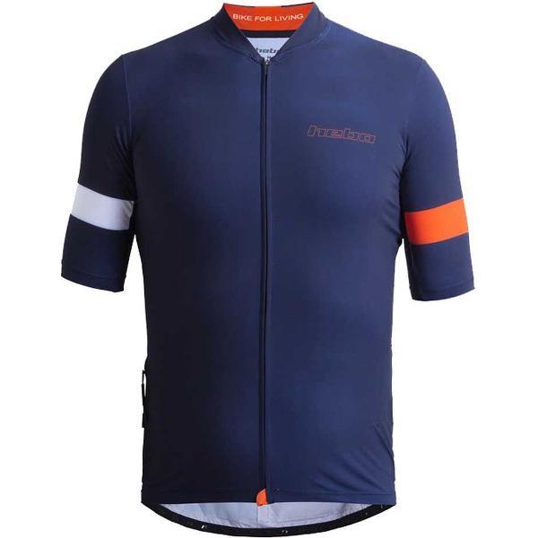 Hebo Ochoco Jersey Met Korte Mouwen Blauw M Man