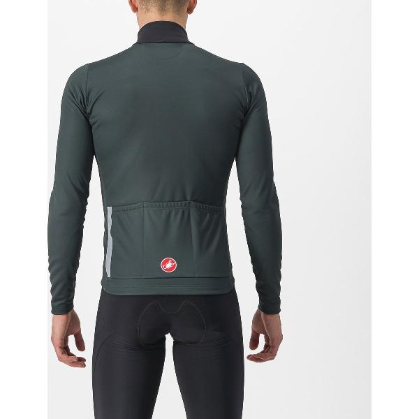 Castelli Fietsshirt lange mouwen Heren Groen Zwart - ENTRATA THERMAL JERSEY ROVER GREEN-BLACK - XXL