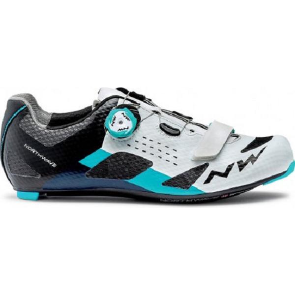 Northwave Fietsschoenen Race Wit Blauw - Storm Carbon White Blue - 46