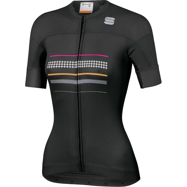 Sportful Fietsshirt Korte mouwen voor Dames Zwart - SF Diva W Short Sleeve Jersey-Black - M