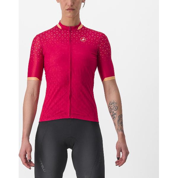 Castelli Fietsshirt Korte Mouwen Dames Rood - CASTELLI PEZZI JERSEY PERSIAN RED - M