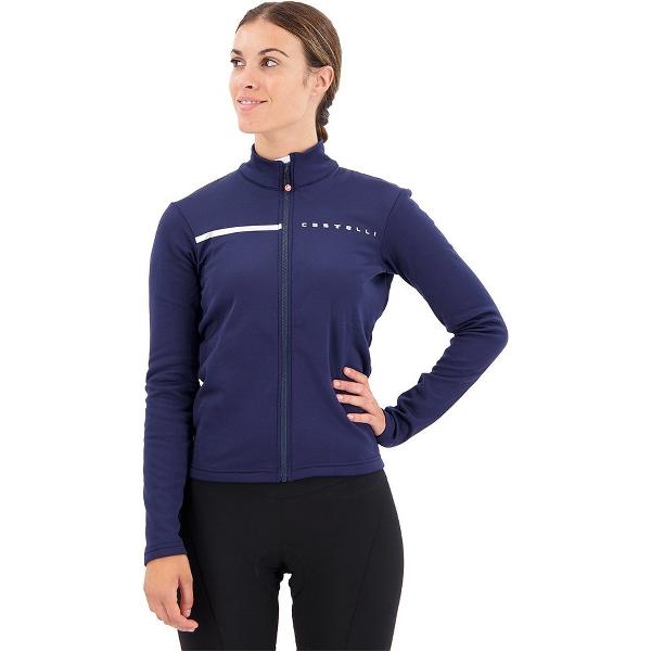 Castelli Sinergia 2 Fz Jersey Met Lange Mouwen Blauw L Vrouw