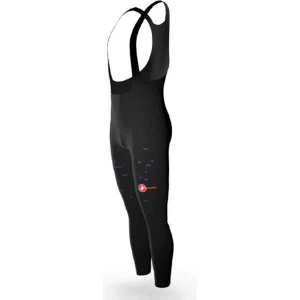 Castelli Fietsbroek lang met bretels Heren Zwart - SORPASSO TEAM WINTER BIB TIGH BLACK-S