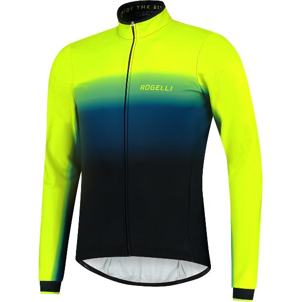 Rogelli Horizon Winterjack - Fietsjack Heren - Blauw/Fluor/Geel - Maat M