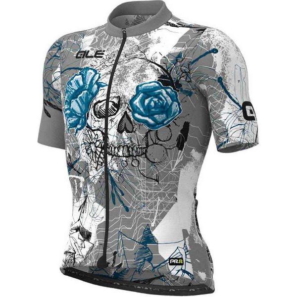 Ale Fietsshirt Korte Mouwen Graphics PRR Skull - Grijs - XL - Valt klein