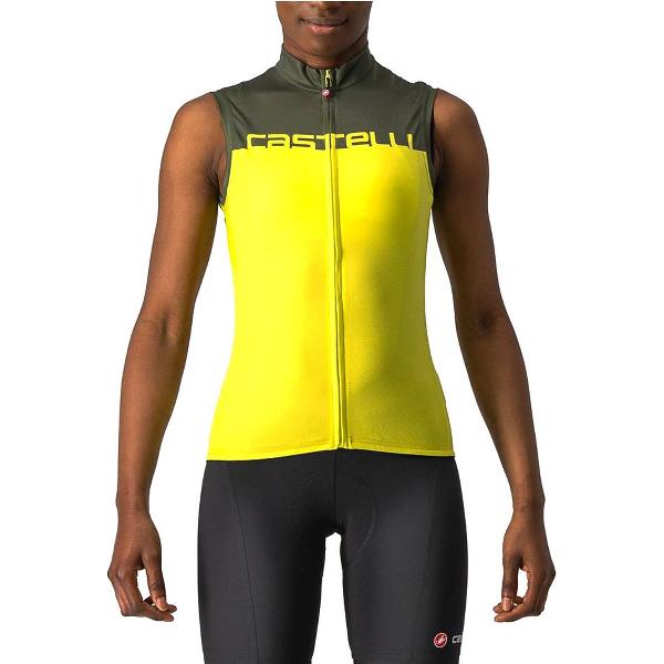 Castelli Velocissima Mouwloos Fietsshirt Geel S Vrouw