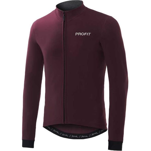 SPIUK Profit Cold&Rain Lange Mouwen Fietsshirt Heren - Garnet - XL