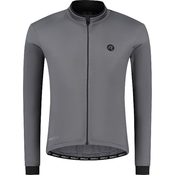 Rogelli Essential Fietsshirt - Lange Mouwen - Heren - Grijs - Maat 5XL