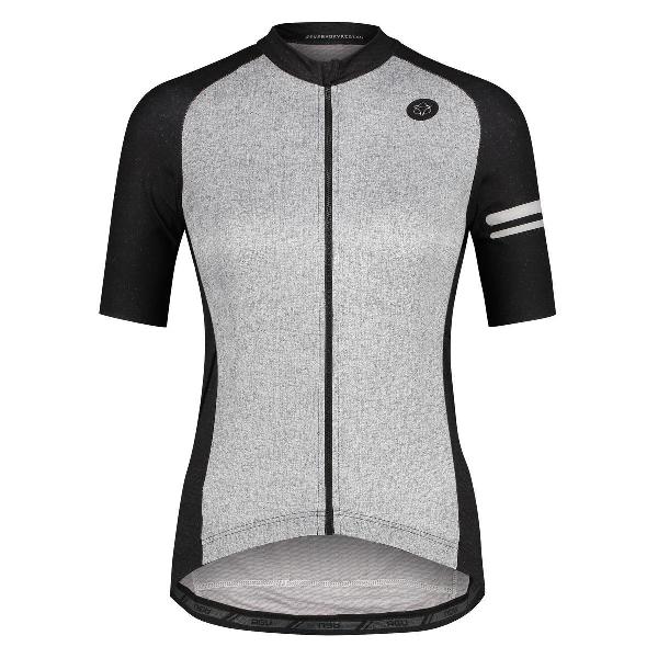 AGU Melange Fietsshirt Essential Dames - Zwart/Wit - L