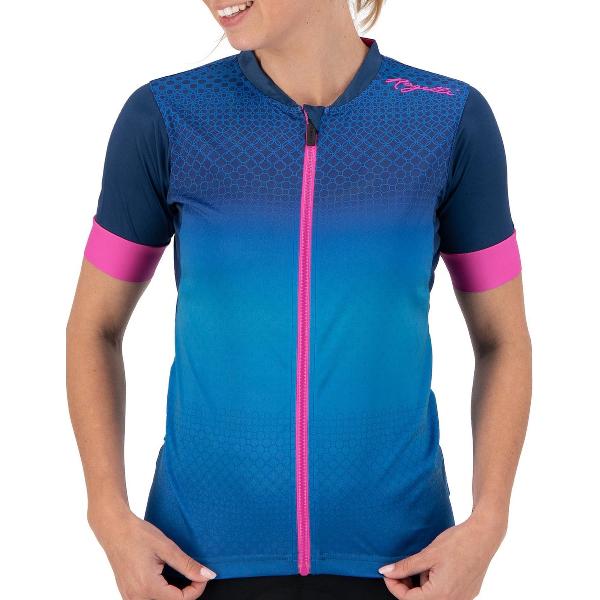 Rogelli Lux Fietsshirt - Korte Mouwen - Dames - Blauw, Roze - Maat S