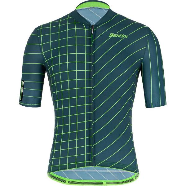 Santini Fietsshirt Korte mouwen Groen Heren - Eco Sleek Dinamo S/S Jersey Military Green - M