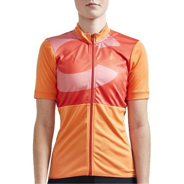 Craft Fietsshirt Korte Mouwen Dames Oranje Roze - CORE ENDUR LOGO JERSEY W TART SOLO-L