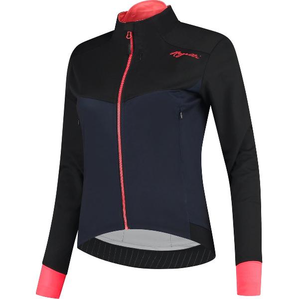 Rogelli Contenta Fietsjack Winter - Dames - Blauw, Zwart, Coral - Maat XL