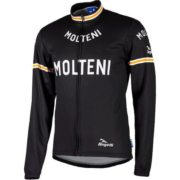 Rogelli Molteni Fietsshirt - Lange Mouwen - Heren - Zwart - Maat L