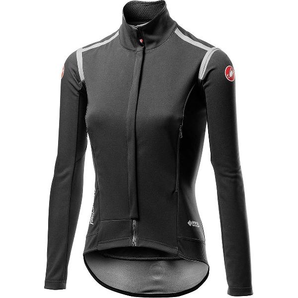 Castelli Fietsjack lange mouwen Rain Or Shine voor Dames Zwart / CA Perfetto Ros W Long Sleeve Light Black - M