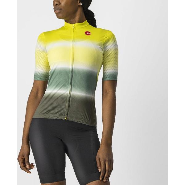 Castelli DOLCE Fietsshirt Sulphur/Military Green - Vrouwen - maat XL