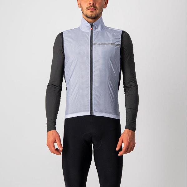 Castelli SQUADRA STRETCH VEST Silver Gray/Dark Gray - Mannen - maat S