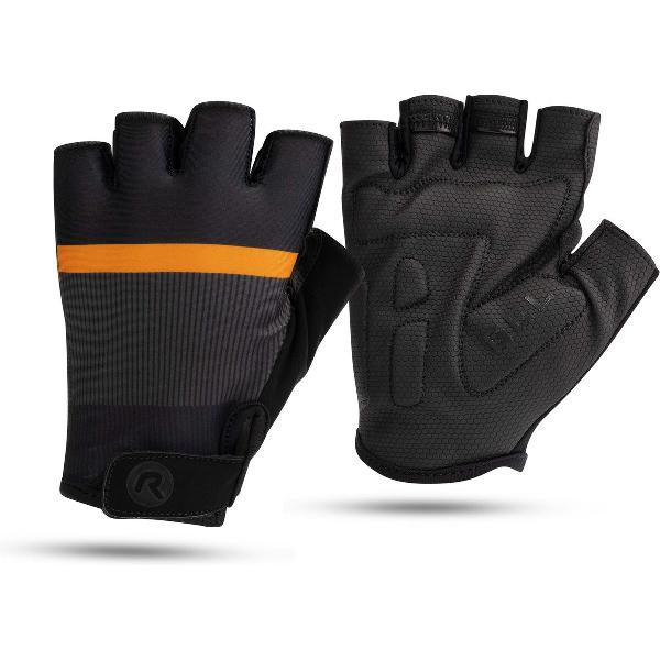 Rogelli Hero II Fietshandschoenen - Heren - Oranje, Grijs, Zwart - Maat XL