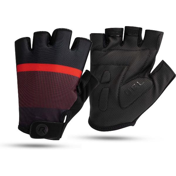 Rogelli Hero II Fietshandschoenen - Heren - Rood, Bordeaux, Zwart - Maat XL