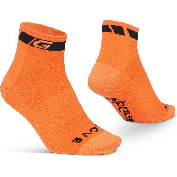 GripGrab - Classic Low Cut Zomer Fietssokken Korte Coolmax Sokken - Oranje - Unisex - Maat XS