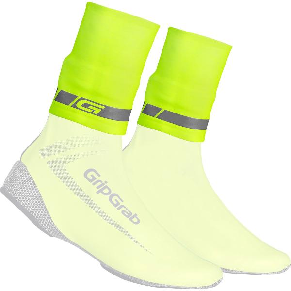 GripGrab - CyclinGaiter Hi-Vis Regen Wielren Overschoenen Cuffs Neopreen Manchetten - Geel Hi-Vis - Unisex - Maat L/XL