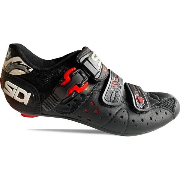 Sidi Scarpe Genius 5 Hi-Tech - Racefietsschoenen - Hi-Tech Carbon Fiber Zool - Zwart - Maat 40.5