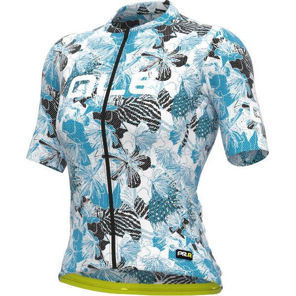 Ale Dames Fietsshirt Korte Mouwen PRR Amazzonia - Lichtblauw - XL - Valt klein