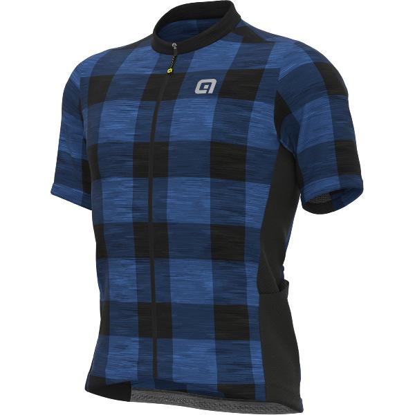 Ale Fietsshirt Korte Mouwen Off-Road Gravel Scottish - Blauw - XL - Valt klein