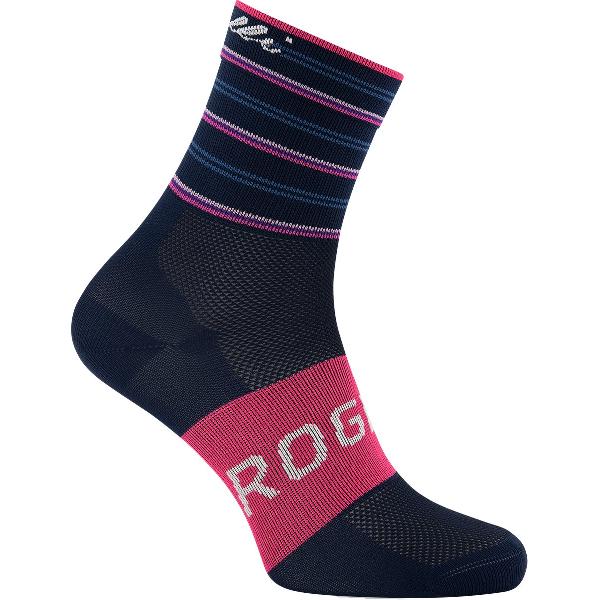 Rogelli Stripe Fietssokken - Dames - Blauw, Roze - Maat 40/43