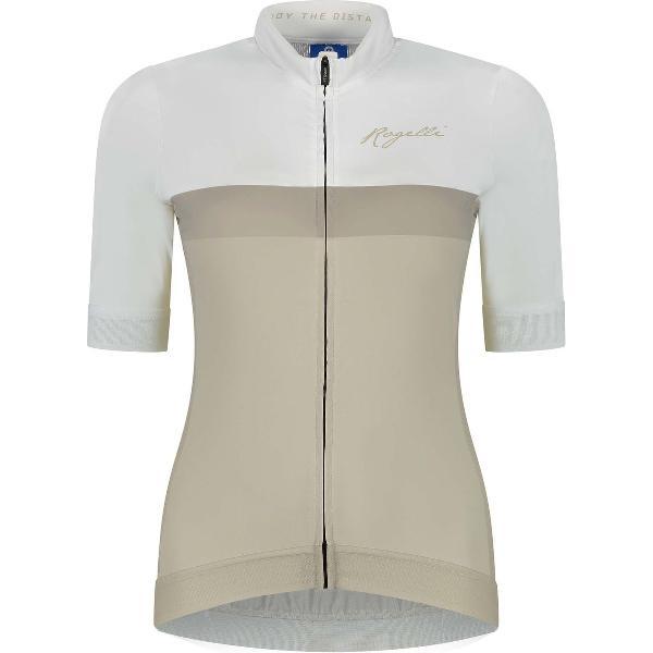 Rogelli Prime Fietsshirt - Korte Mouwen - Dames - Zand, Wit - Maat XL