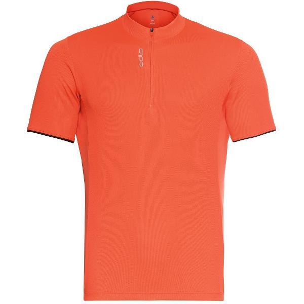 Odlo Fietsshirt Heren - Kleur exuberant orange - Maat S