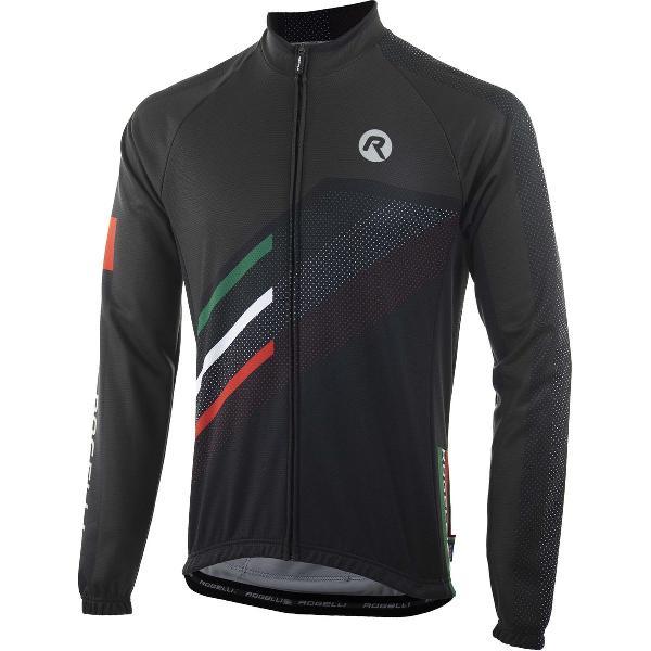 Rogelli Rogelli Team 2.0 Fietsshirt - Lange Mouwen - Heren - Zwart - Maat XL