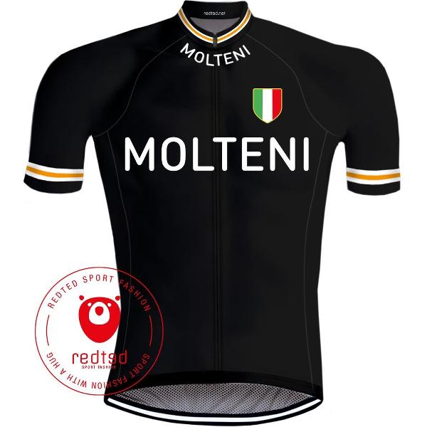 Retro Wielershirt Molteni Zwart - REDTED (5XL)