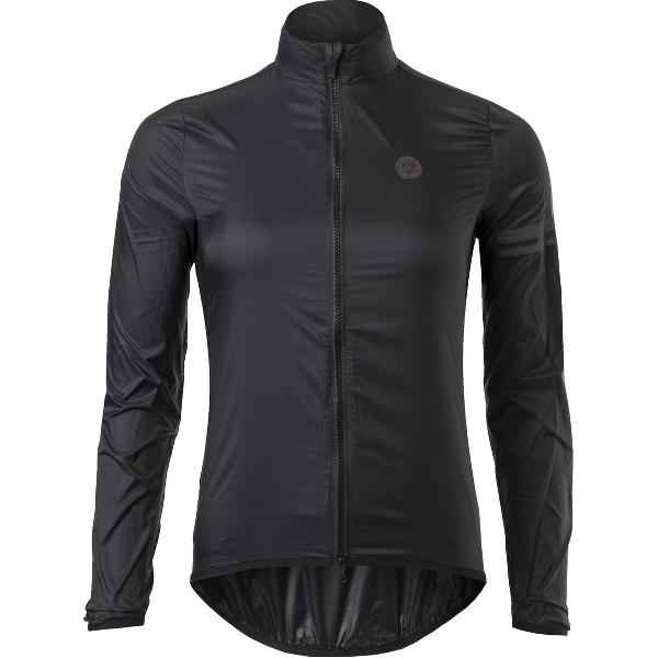 AGU Wind Fietsjack II Essential Dames - Zwart - XS - Winddicht - Two-way Rits