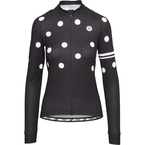 AGU Dot Fietsshirt Lange Mouwen Essential Dames - Zwart - XS