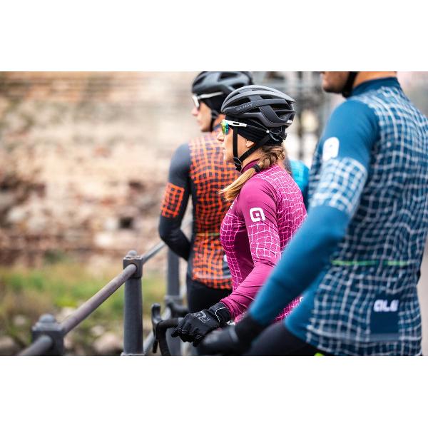 Ale Dames Fietsshirt Lange Mouwen Solid Wall - Roos - S - Valt klein