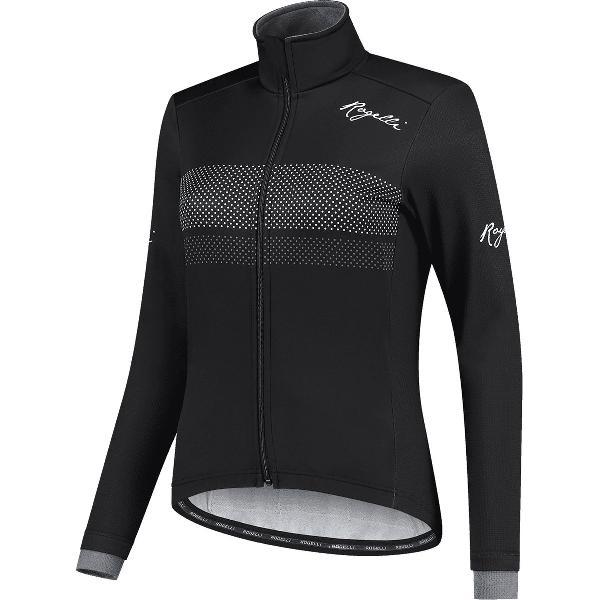 Rogelli Purpose Winterjack - Dames - Fietsjack - Zwart/Wit - Maat XL