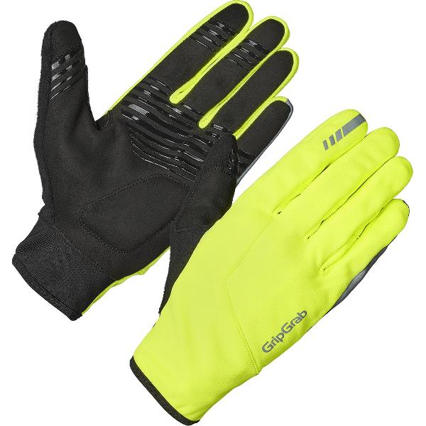 GripGrab - Hurricane 2 Windproof Lente Herfst Fietshandschoenen Lange Vinger - Geel Hi-Vis - Unisex - Maat XS