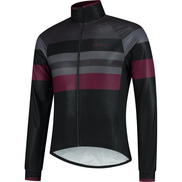 Rogelli Peak Fietsjack Winter - Heren - Zwart, Grijs, Bordeaux - Maat S