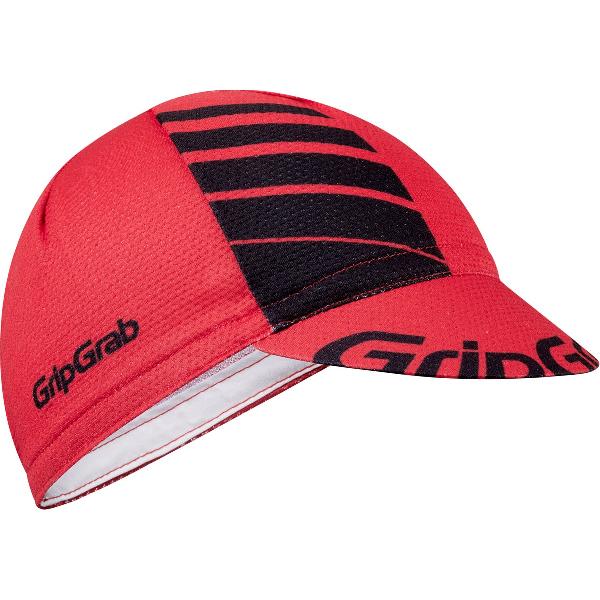 GripGrab - Lightweight Zomer Fietspet Mesh Cycling Cap Retro Fietsmuts - Rood/Zwart - Unisex - Maat M/L