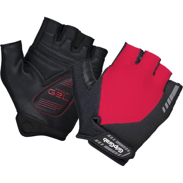 GripGrab - ProGel Padded Korte Vinger Zomer Fietshandschoenen - Rood - Unisex - Maat XS