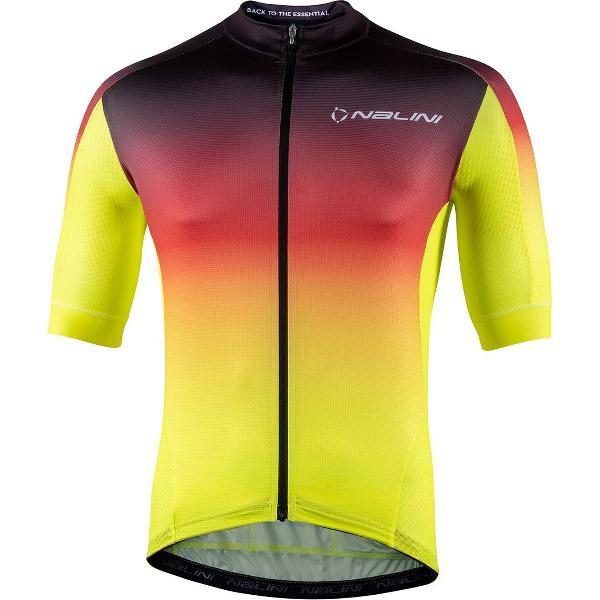 Nalini fietsshirt korte mouwen heren Geel rood BAS SPEED JERSEY - XXL