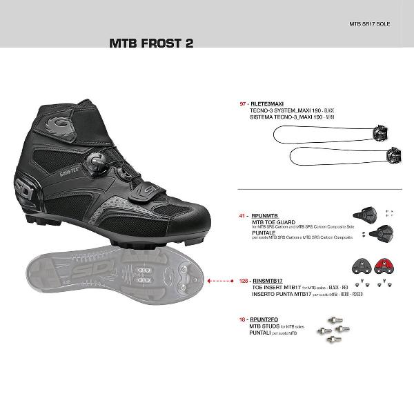 Sidi Mtb Frost Gore 2 ZWART - Maat 49