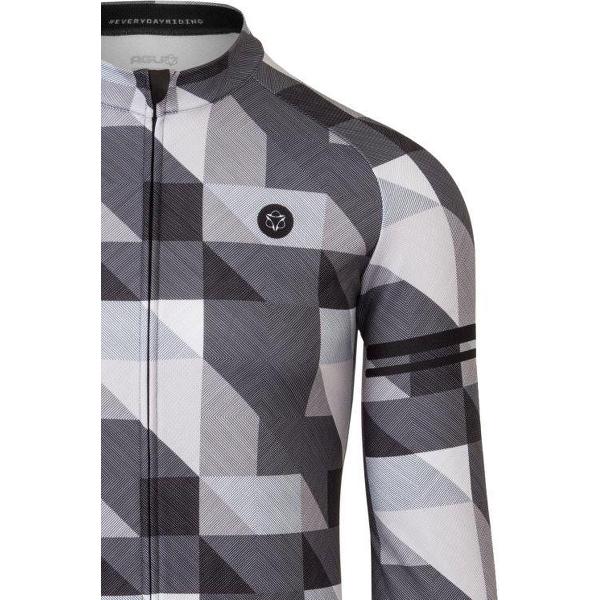 AGU Triangle Stripe Fietsshirt Lange Mouwen Essential Heren - Black - L